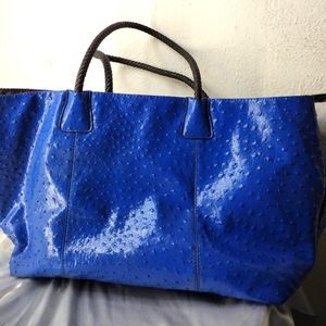 Women's large Cato ostrich leather tote